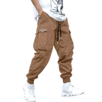 Spodnie cargo męskie dopasowana nogawka z wieloma kieszeniami - Arkadya Outlet - Men Pants
