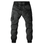 Spodnie Cargo Męskie Kieszenie Na Zamek Pas Elastyczny - Arkadya Outlet - Men Pants