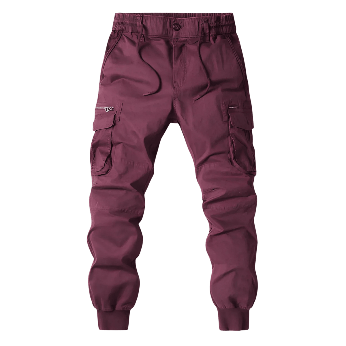 Spodnie Cargo Męskie Kieszenie Na Zamek Pas Elastyczny - Arkadya Outlet - Men Pants