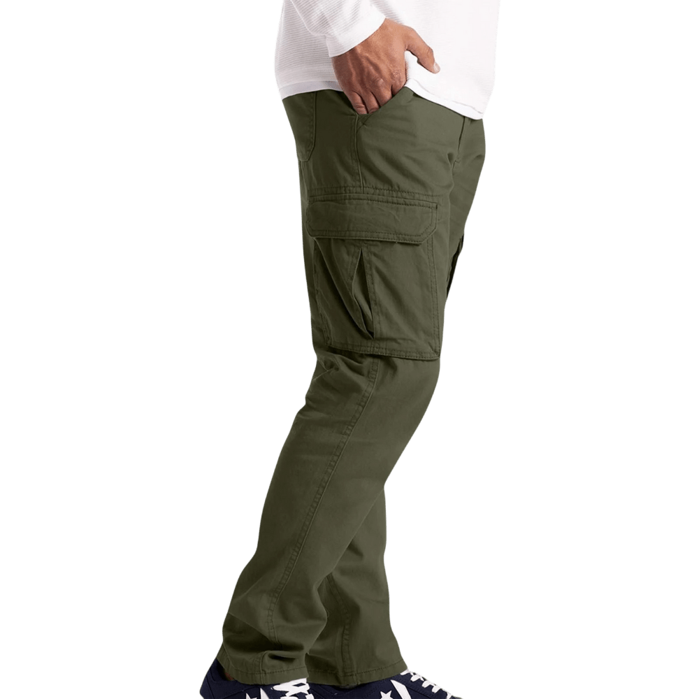 Spodnie cargo męskie luźny krój z kieszeniami na dzień codzienny - Arkadya Outlet - Men Pants