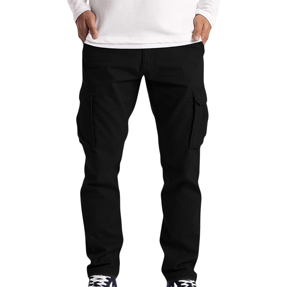 Spodnie cargo męskie luźny krój z kieszeniami na dzień codzienny - Arkadya Outlet - Men Pants