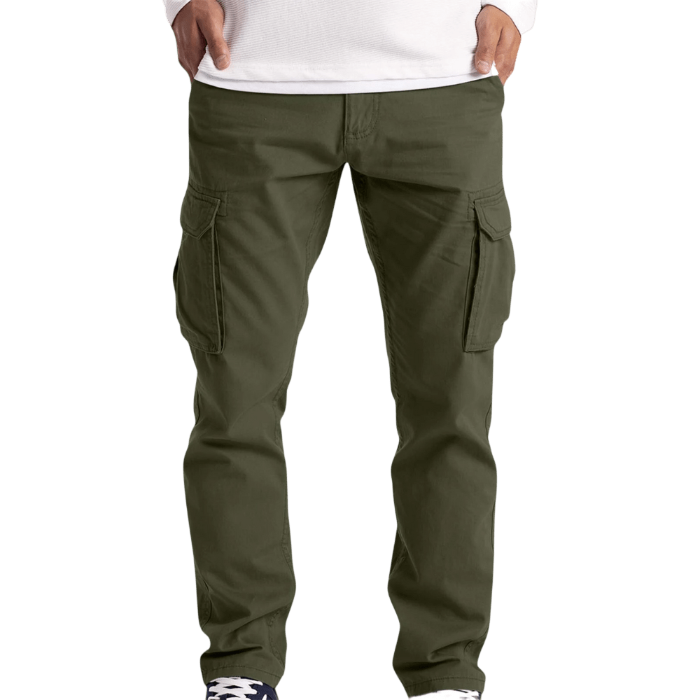 Spodnie cargo męskie luźny krój z kieszeniami na dzień codzienny - Arkadya Outlet - Men Pants