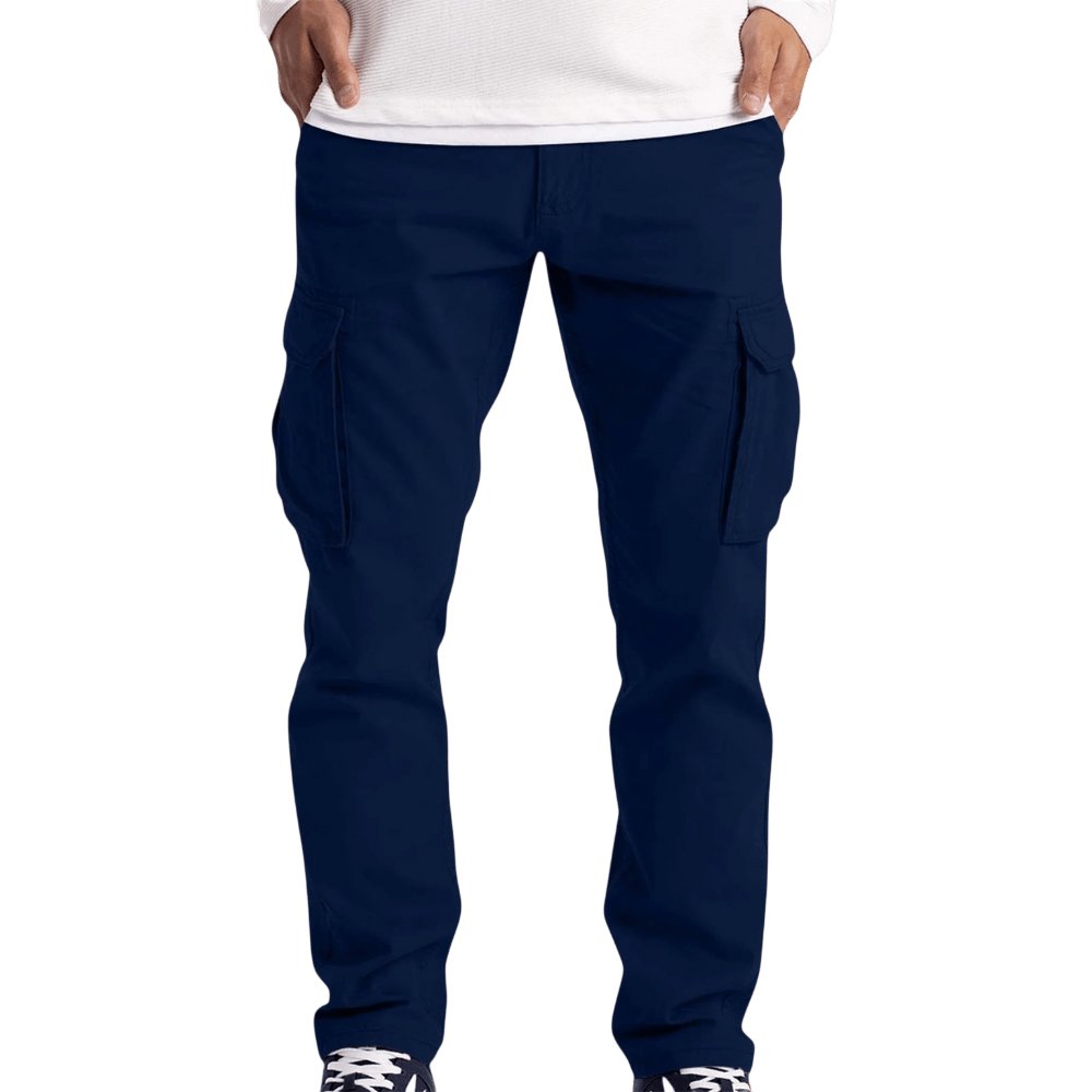 Spodnie cargo męskie luźny krój z kieszeniami na dzień codzienny - Arkadya Outlet - Men Pants