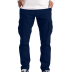 Spodnie cargo męskie luźny krój z kieszeniami na dzień codzienny - Arkadya Outlet - Men Pants