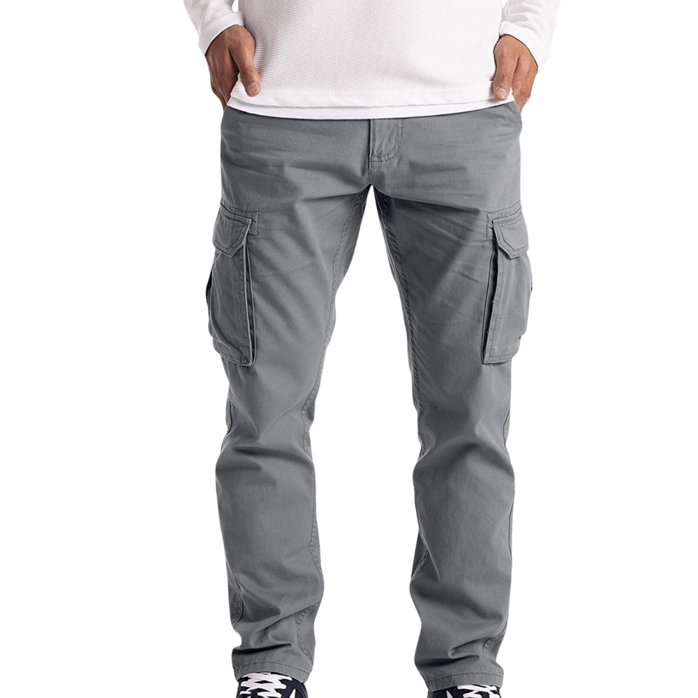 Spodnie cargo męskie luźny krój z kieszeniami na dzień codzienny - Arkadya Outlet - Men Pants