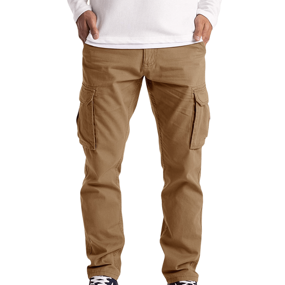 Spodnie cargo męskie luźny krój z kieszeniami na dzień codzienny - Arkadya Outlet - Men Pants
