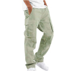 Spodnie cargo męskie prosta nogawka z wieloma kieszeniami - Arkadya Outlet - Men Pants