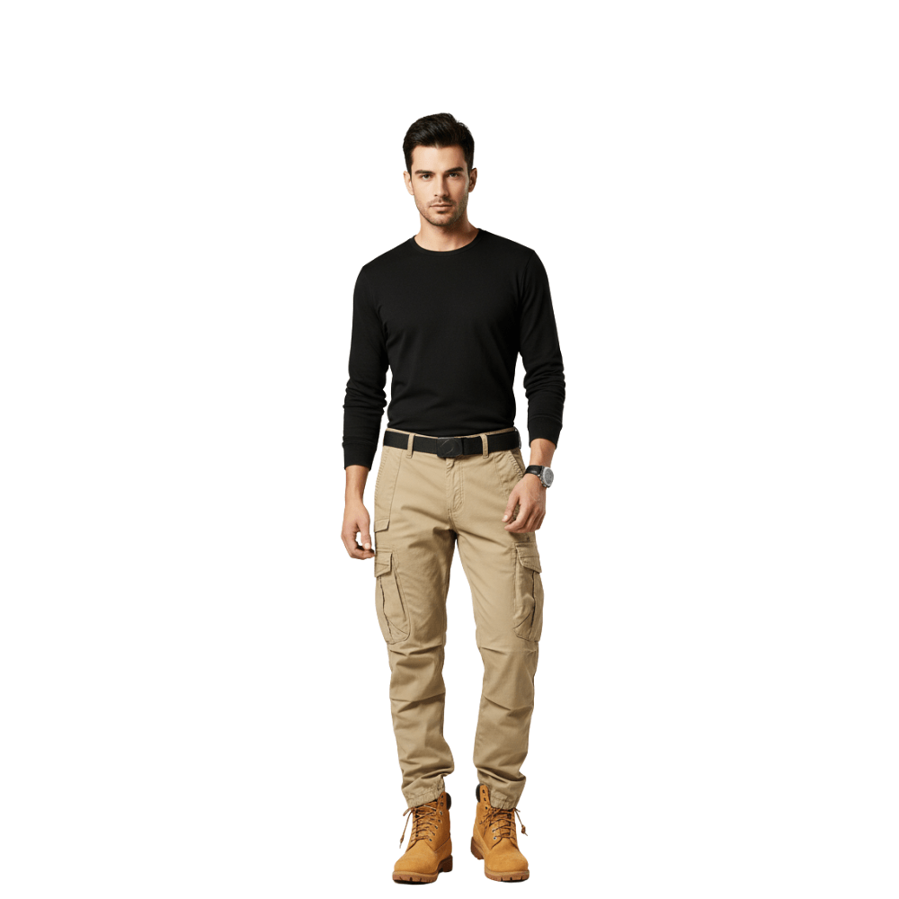 Spodnie cargo męskie taktyczne wielokieszeniowa konstrukcja - Arkadya Outlet - Men Pants