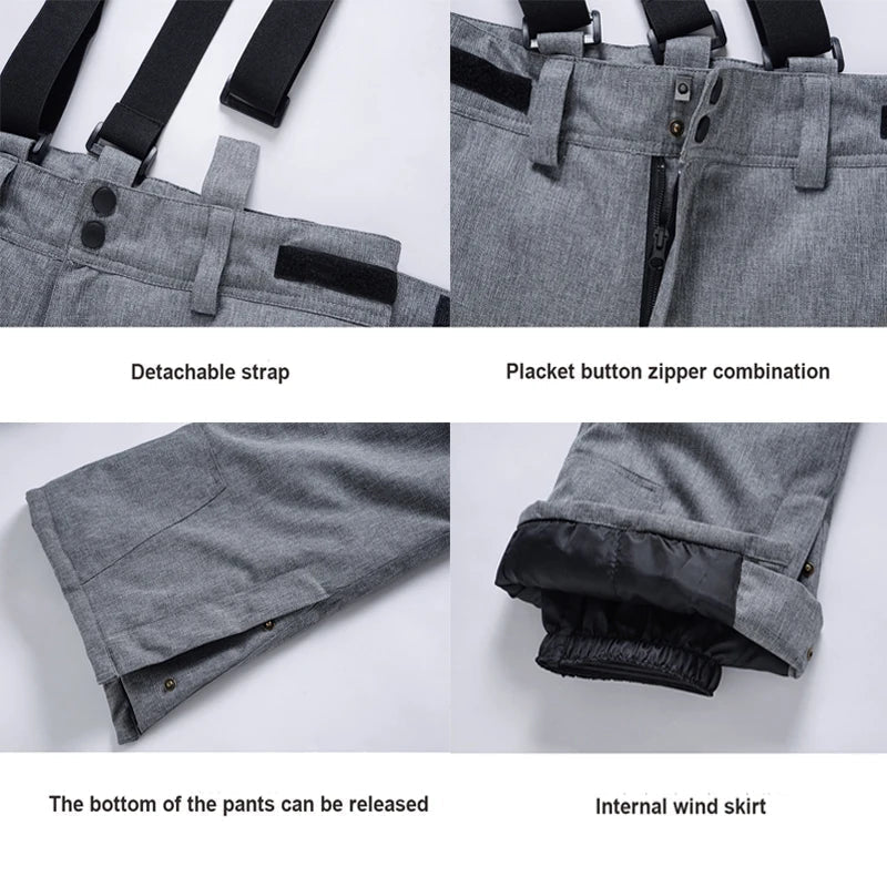 Spodnie Damskie | Szerokie nogawki ze szelkami do regulacji - Arkadya Outlet - Trousers