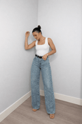 Spodnie damskie wysoki stan klasyczny krój - Arkadya Outlet - Women Pants