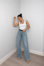 Spodnie damskie wysoki stan klasyczny krój - Arkadya Outlet - Women Pants