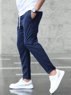 Spodnie Joggery Męskie | Dopasowany Krój z Regulowanym Pasem - Arkadya Outlet - Joggery