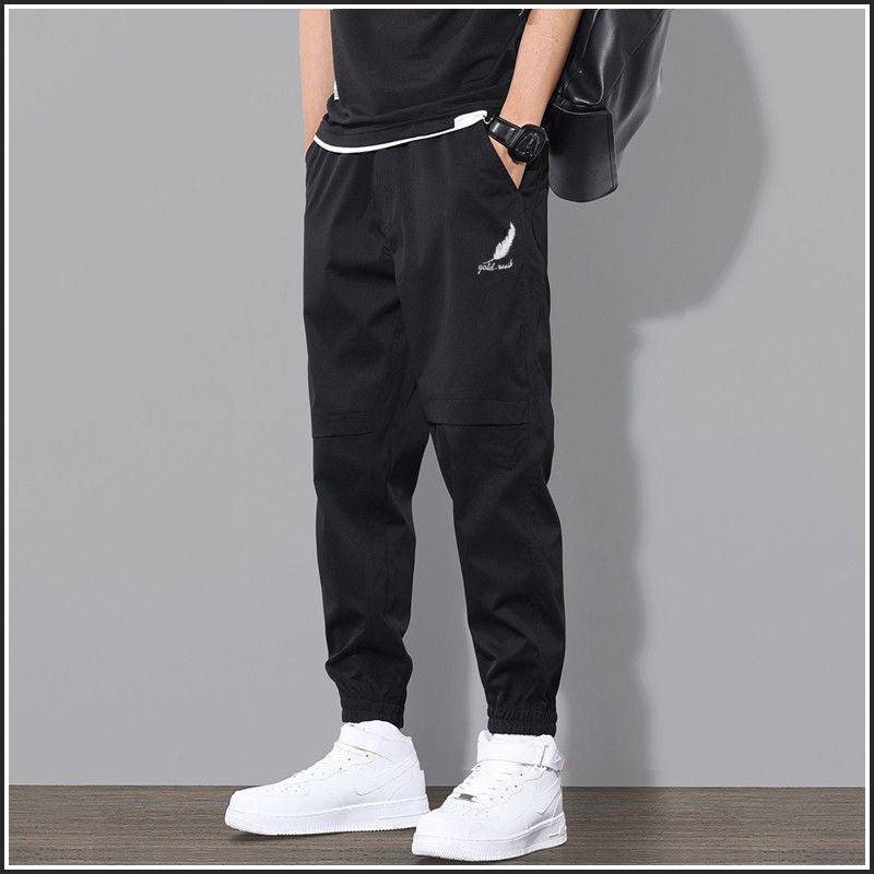 Spodnie Joggery Męskie | Zwężany krój z zamkami przy mankietach - Arkadya Outlet - Joggery