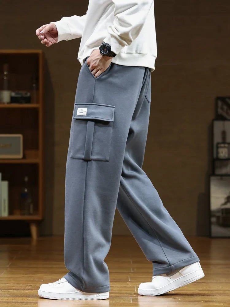 Spodnie Męskie Cargo | Luźny Krój z Kieszeniami na Udach - Arkadya Outlet - Trousers