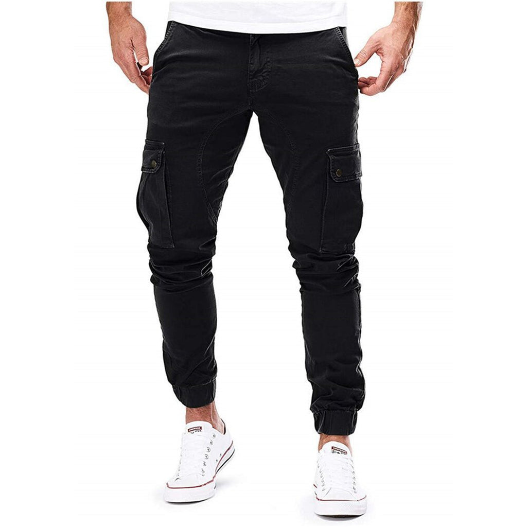 Spodnie Męskie Cargo | Zwężana Nogawka z Kieszeniami na Udach - Arkadya Outlet - Trousers