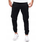 Spodnie Męskie Cargo | Zwężana Nogawka z Kieszeniami na Udach - Arkadya Outlet - Trousers
