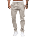 Spodnie męskie dopasowany krój prosta nogawka codzienny fason - Arkadya Outlet - Men Pants