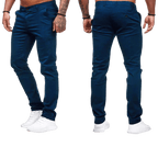 Spodnie męskie dopasowany krój prosta nogawka codzienny fason - Arkadya Outlet - Men Pants