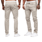 Spodnie męskie dopasowany krój prosta nogawka codzienny fason - Arkadya Outlet - Men Pants