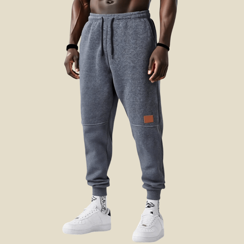 Spodnie Męskie Dresowe | Zwężany Krój z Elastycznym Pasem - Arkadya Outlet - Trousers