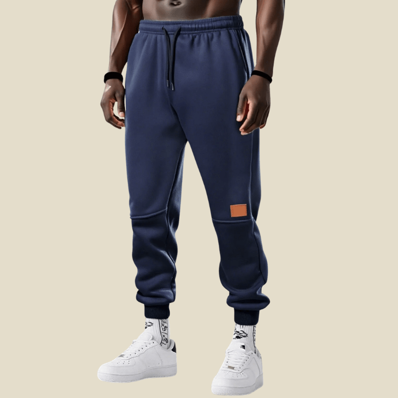 Spodnie Męskie Dresowe | Zwężany Krój z Elastycznym Pasem - Arkadya Outlet - Trousers