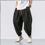 Spodnie Męskie Haremowe | Luźny Krój z Elastycznymi Mankietami - Arkadya Outlet - Trousers