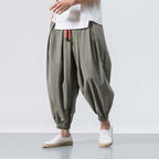 Spodnie Męskie Haremowe | Luźny Krój z Elastycznymi Mankietami - Arkadya Outlet - Trousers