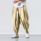 Spodnie Męskie Haremowe | Luźny Krój z Elastycznymi Mankietami - Arkadya Outlet - Trousers