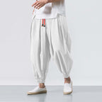 Spodnie Męskie Haremowe | Luźny Krój z Elastycznymi Mankietami - Arkadya Outlet - Trousers