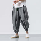 Spodnie Męskie Haremowe | Luźny Krój z Elastycznymi Mankietami - Arkadya Outlet - Trousers