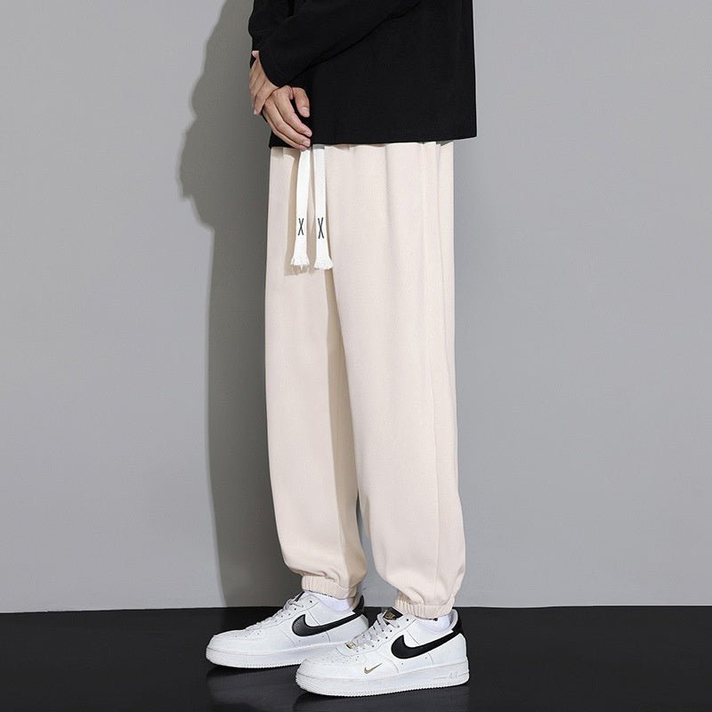 Spodnie Męskie | Luźny krój z elastycznym sznurkiem w pasie - Arkadya Outlet - Trousers