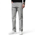 Spodnie Męskie | Regularny krój z prostą nogawką i paskiem - Arkadya Outlet - Trousers