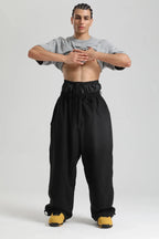 Spodnie Męskie | Szerokie nogawki i wysoki stan ze sznurkiem - Arkadya Outlet - Trousers