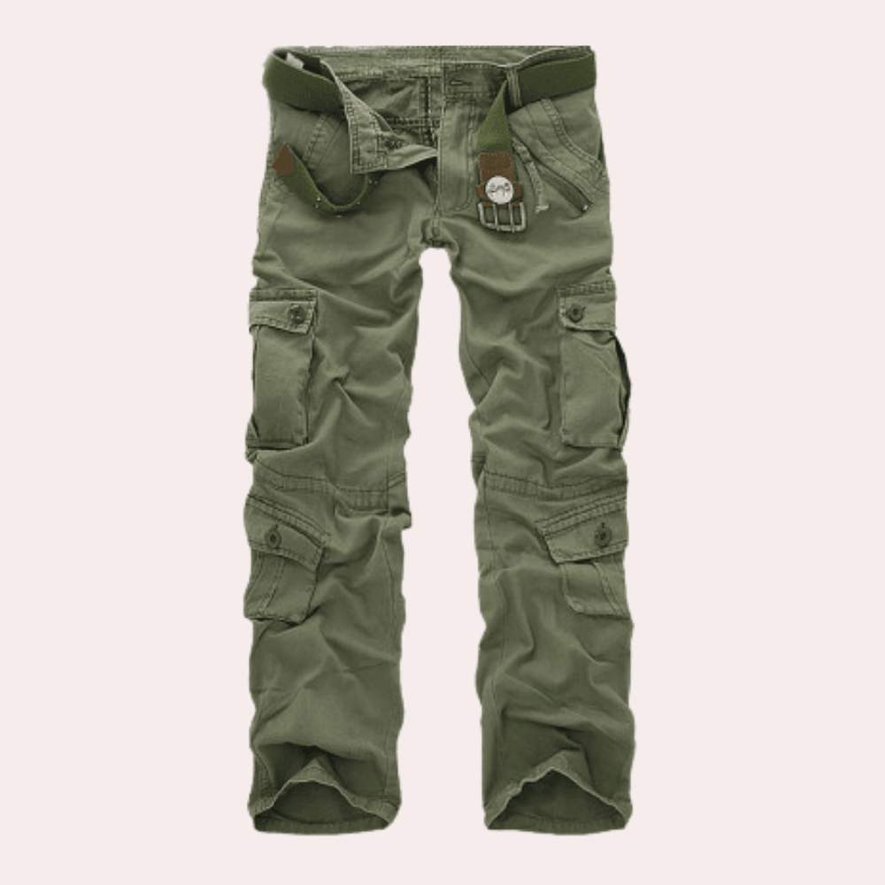 Spodnie Męskie | Wielokieszeniowe z Regulowanymi Mankietami - Arkadya Outlet - Trousers
