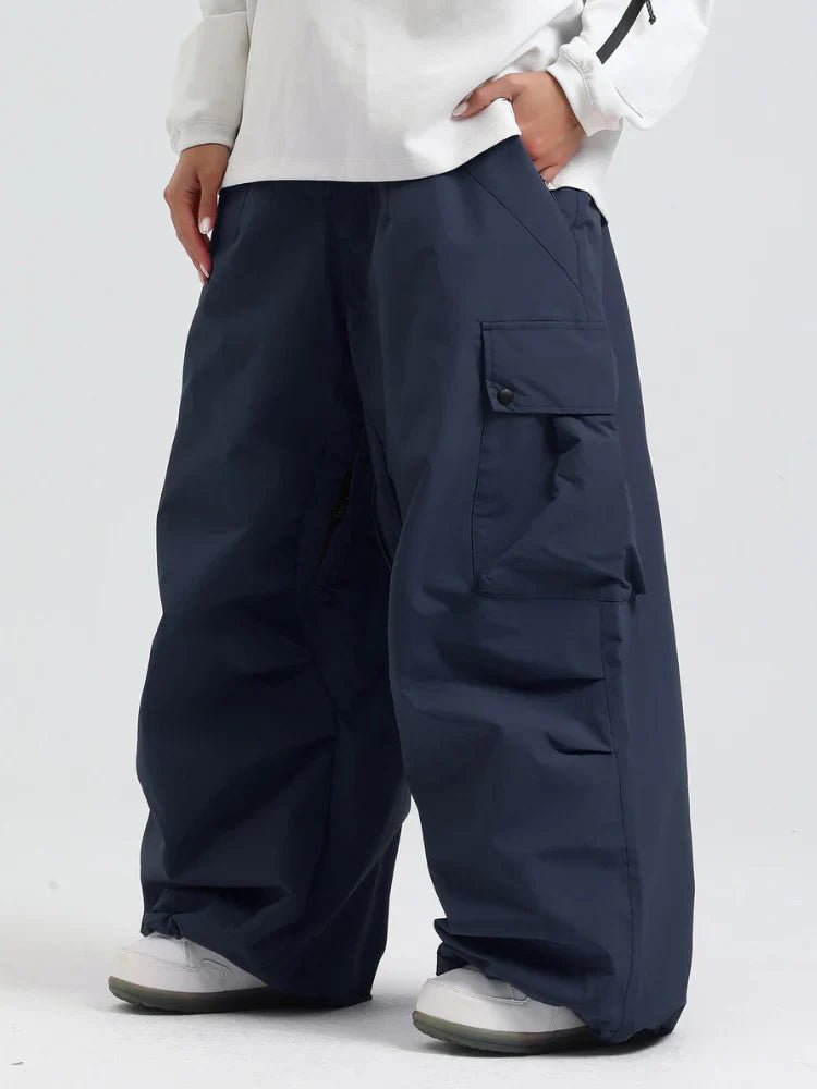 Spodnie Unisex Snowboardowe | Luźny Krój Cargo Zimowy - Arkadya Outlet - Trousers