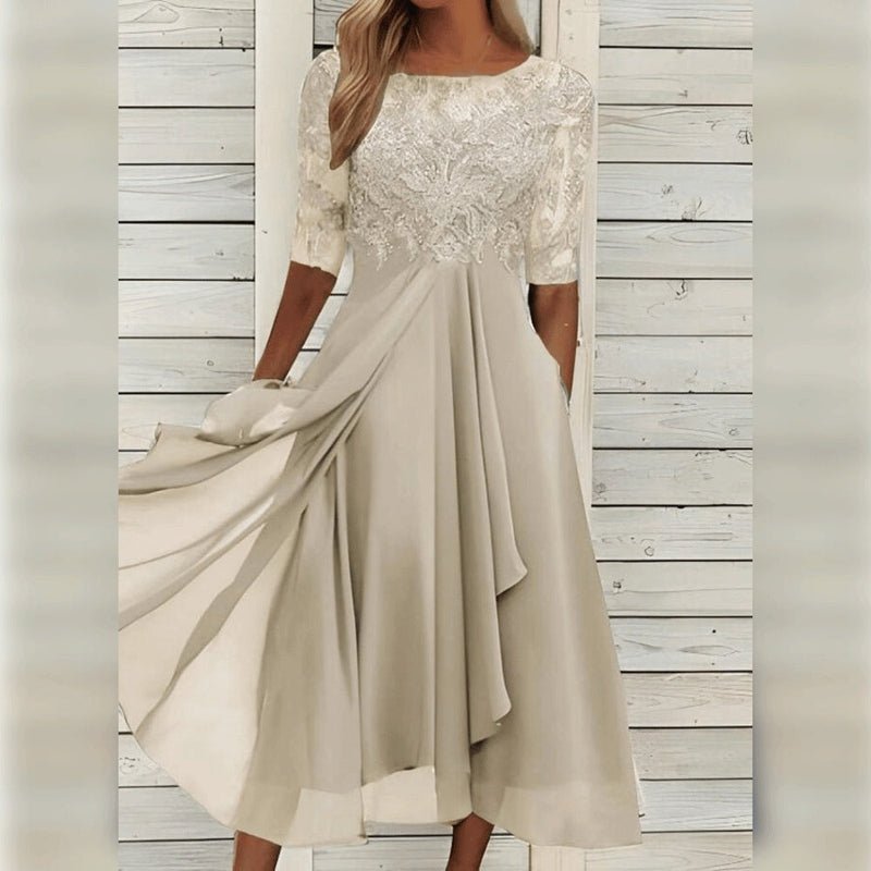 Sukienka Damska | Dopasowany krój z dekoltem z przodu - Arkadya Outlet - Dresses