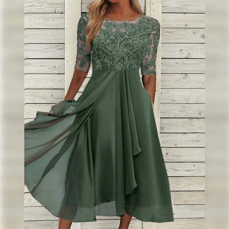 Sukienka Damska | Dopasowany krój z dekoltem z przodu - Arkadya Outlet - Dresses