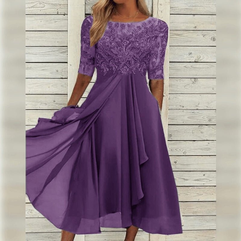 Sukienka Damska | Dopasowany krój z dekoltem z przodu - Arkadya Outlet - Dresses