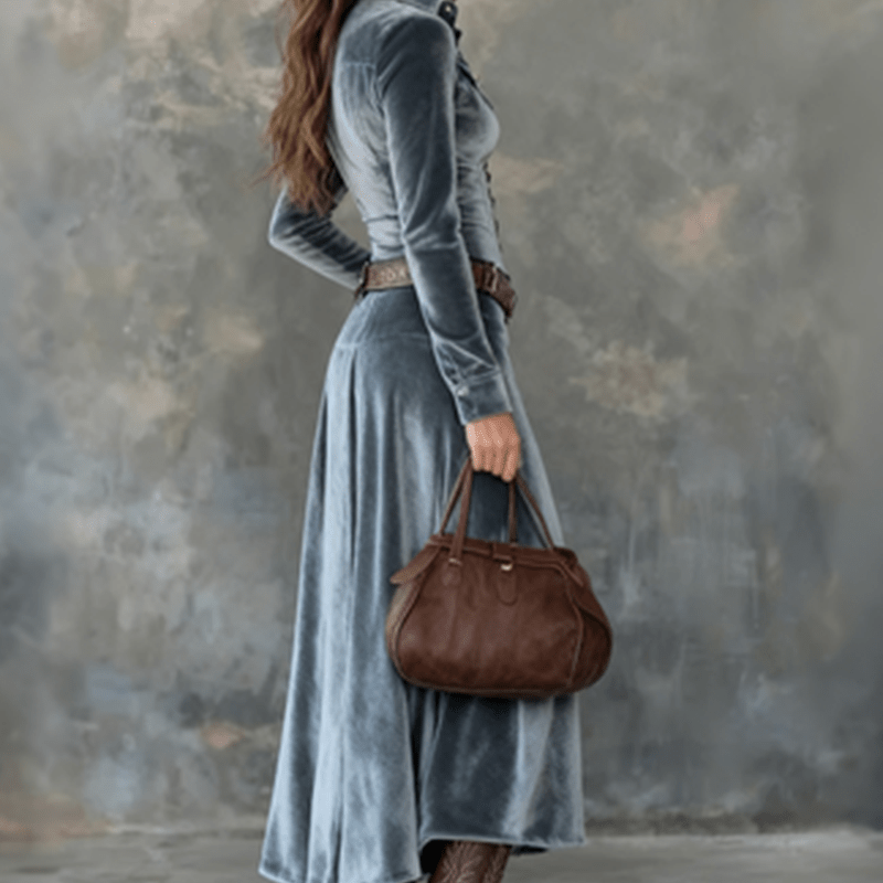 Sukienka Damska | Krój A-line z kołnierzem koszulowym i guzikami - Arkadya Outlet - Dresses