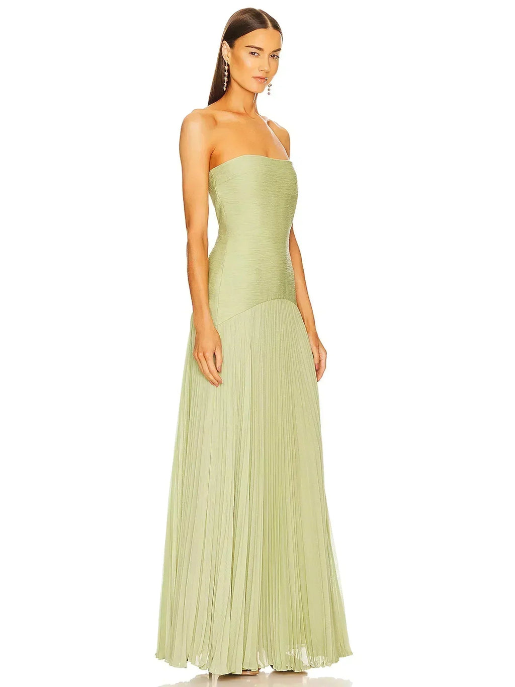 Sukienka Damska Maxi | Krój Drop-waist bez Rękawów - Arkadya Outlet - Dresses