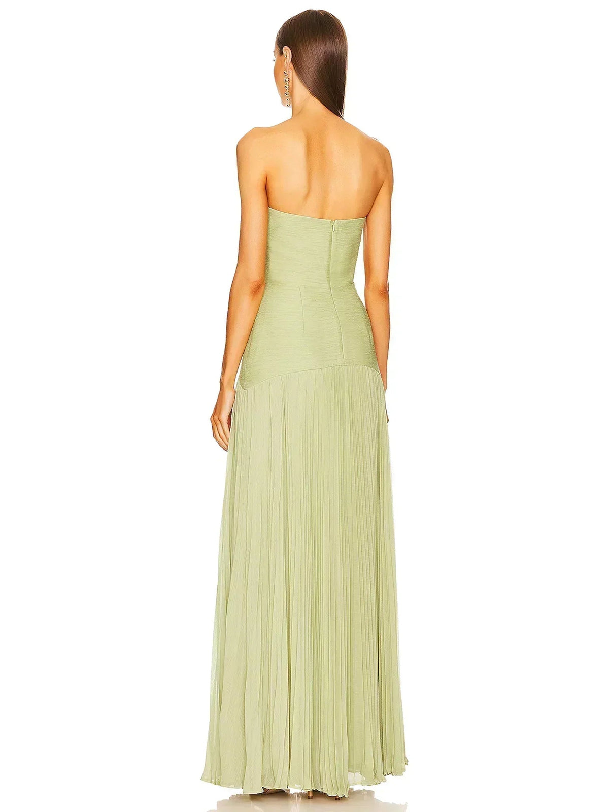 Sukienka Damska Maxi | Krój Drop-waist bez Rękawów - Arkadya Outlet - Dresses