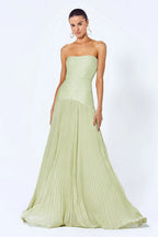 Sukienka Damska Maxi | Krój Drop-waist bez Rękawów - Arkadya Outlet - Dresses