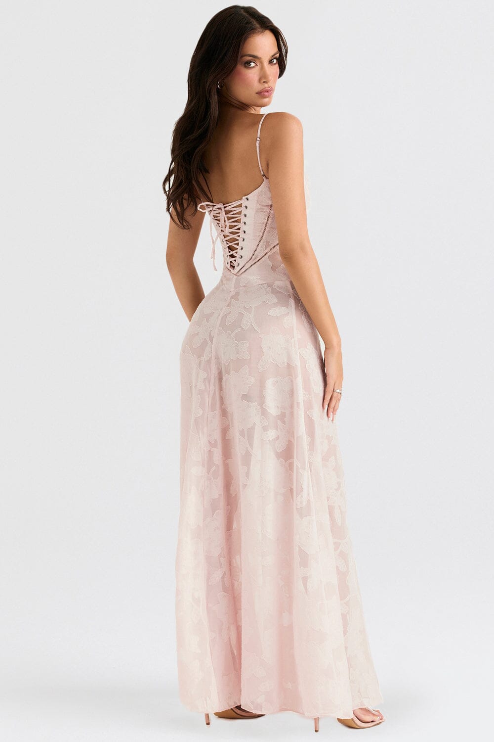 Sukienka Damska Maxi | Pełna długość z dekoracyjnymi detalami - Arkadya Outlet - Dresses