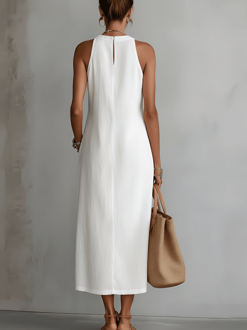 Sukienka Damska Midi | Luźny Krój z Koronkowymi Wstawkami i - Arkadya Outlet - Dresses