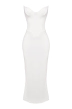 Sukienka gorsetowa bez ramiączek dopasowana - Arkadya Outlet - Women Maxi Dress