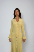 Sukienka koszulowa midi z falbankami - Arkadya Outlet - Women Midi Dress
