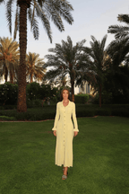 Sukienka koszulowa midi z falbankami - Arkadya Outlet - Women Midi Dress
