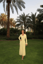 Sukienka koszulowa midi z falbankami - Arkadya Outlet - Women Midi Dress