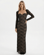 Sukienka maxi bez ramiączek – odpinane rękawy, wieczorowa - Arkadya Outlet - Women Maxi Dress