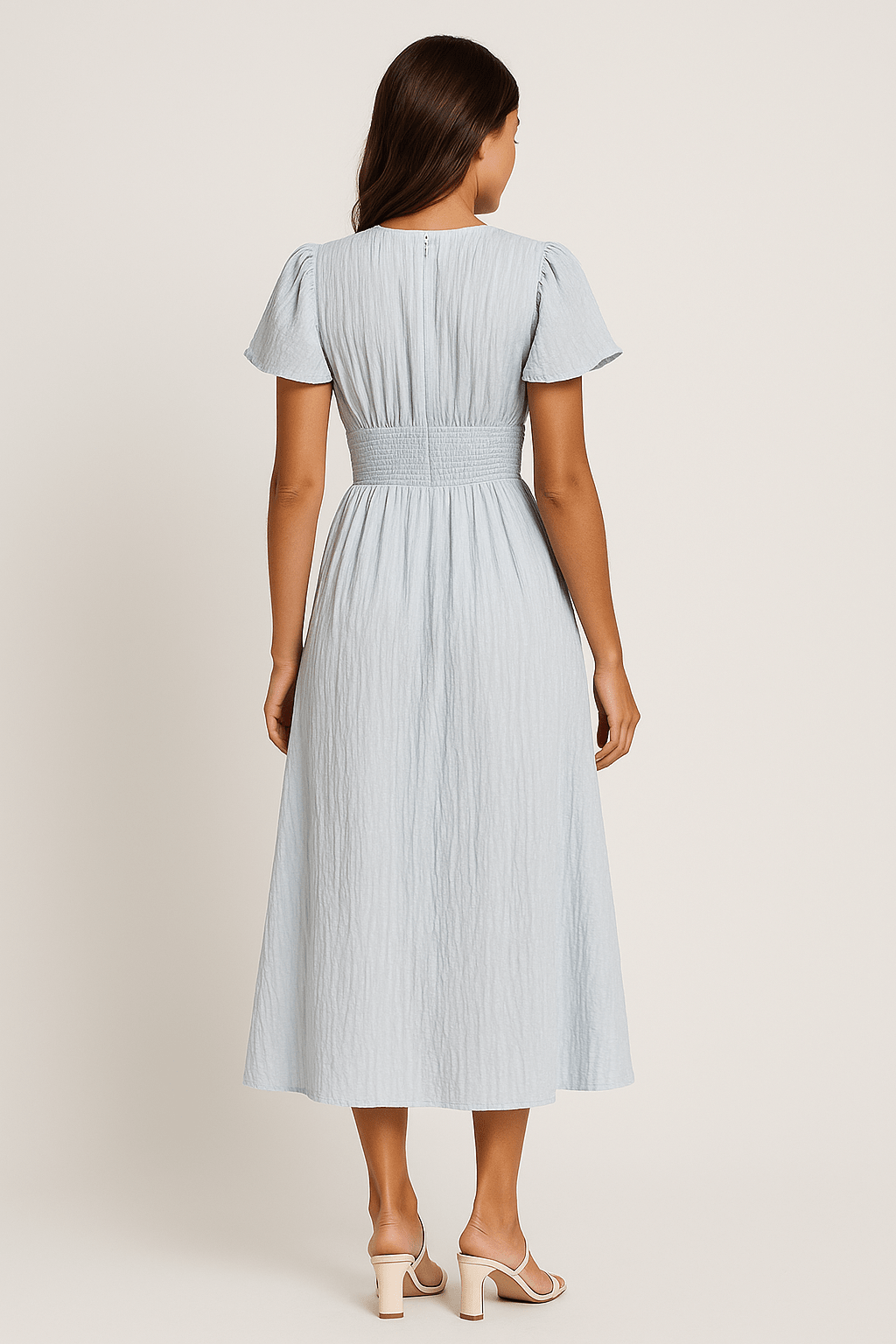 Sukienka maxi boho luźna - Arkadya Outlet - Women Maxi Dress